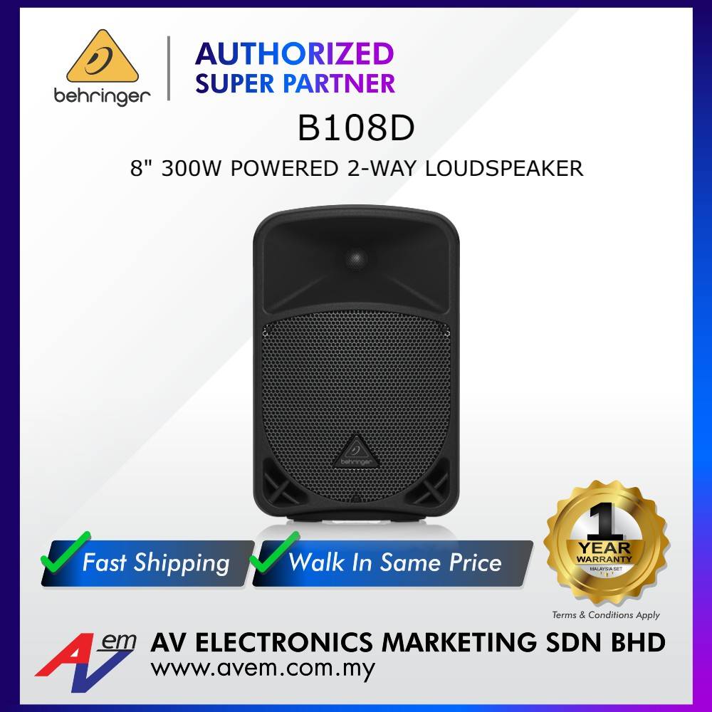 配信機器・PA機器・レコーディング機器 BEHRINGER EUROLIVE B108D Behringer B108D PA Speaker - Black for sale online | eBay